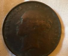 Antique Victorian British Britannia Coin Collectible Copper Penny Halfpenny