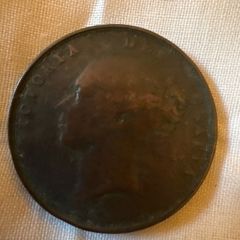 Antique Victorian British Britannia Coin Collectible Copper Penny Halfpenny