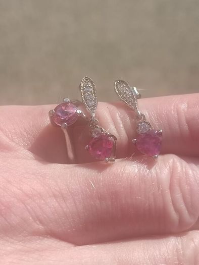 Amethyst Sterling Silver Ring and Matching earrings