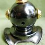 Vintage Brass Black Nautical Diver Helmet Clock -Helmet Quartz Clock Image 5
