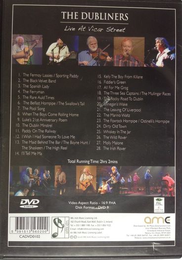 The Dubliners [2006] The Dubliners Live At Vicar Street [Music DVD]