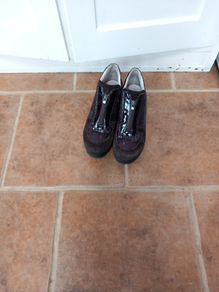 Marco Moreo Brown Suede/Patent Shoes 39 Suede/