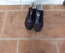 Marco Moreo Brown Suede/Patent Shoes 39 Suede/
