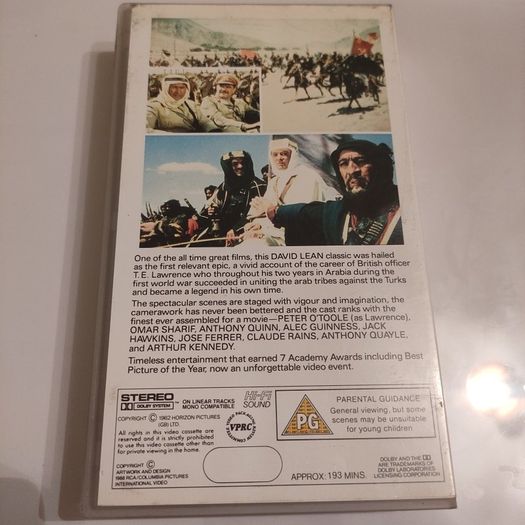 Lawrence of Arabia VHS