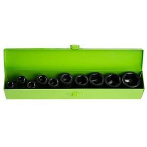 DSD TOOLS 10pc 1/2-Inch DR 6PT Metric Shallow Impact Socket