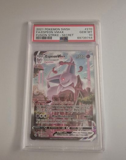 Pokemon Espeon Vmax Fusion Strike 270/264 Secret Rare Full Alt Art PSA 10