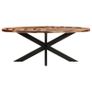 Dining Table Oval 200x100x75cm Acacia Wood with Sheesham Finish Image 2