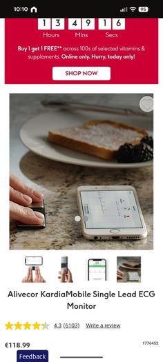 Alivecor KardiaMobile Single Lead ECG Monitor