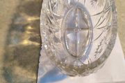 Bohemin Crystal Small Ovel Boat Dish.