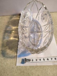 Bohemin Crystal Small Ovel Boat Dish.