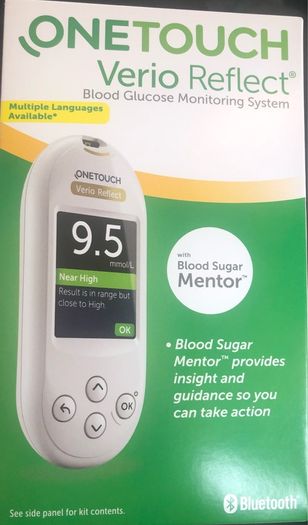 One Touch Verio reflect Blood Glucose Monitoring System with Bluetooth