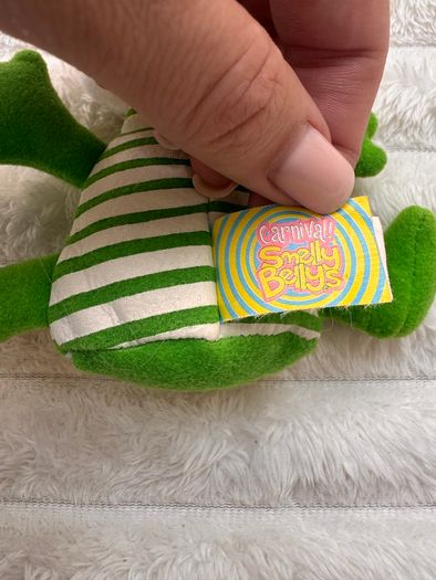 Vintage Rare Moose Smelly Bellys Spizza Spearmint Plush approx. 9.5 cm. Used Please see photos