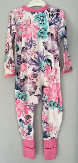 Bonds girls floral zip wondersuit size 12-18 months very good condition