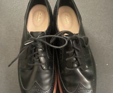 Clarks Artisan Black Leather Lace-Up Shoes UK 5