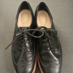 Clarks Artisan Black Leather Lace-Up Shoes UK 5