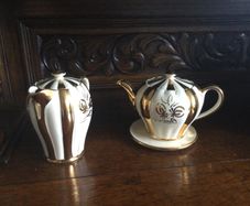Antique Sudlows Burslem Teapot and Water Jug