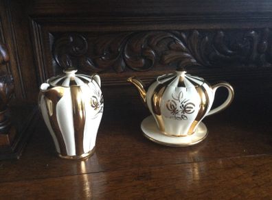 Antique Sudlows Burslem Teapot and Water Jug