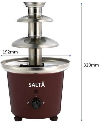 Large Size Stainless Steel Chocolate Fountain Fondue Set Electric 3-Tier Machine with Hot Melting Pot Base 900ml Capacity (FREE POSTAGE)