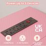 106.5CM L-Shaped Desk with Power Outlets & LED Lights Image 7