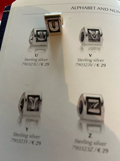Pandora charm letter U New