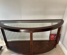 Console Table with Glass Top