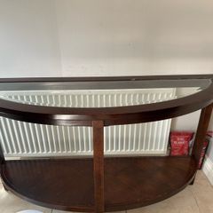 Console Table with Glass Top