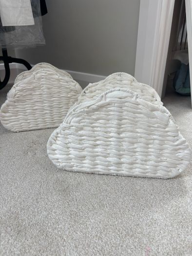 2 cloud shape storage baskets