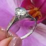 Antique Diamond 18ct White Gold Solitaire Ring Image 3