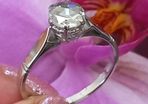 Antique Diamond 18ct White Gold Solitaire Ring