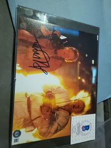 Michael J Fox autographed back to the future picture with Beckett coa