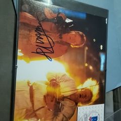 Michael J Fox autographed back to the future picture with Beckett coa