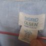 Fab Blue Sigrid Olsen Linen Shirt Sz Xl 3f Image 2