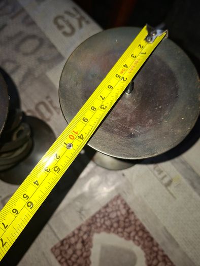 A Pair of Vintage twisted Wrought Iron Spiral Candlesticks with a Central Pillar Spike, Postage available or Collection
