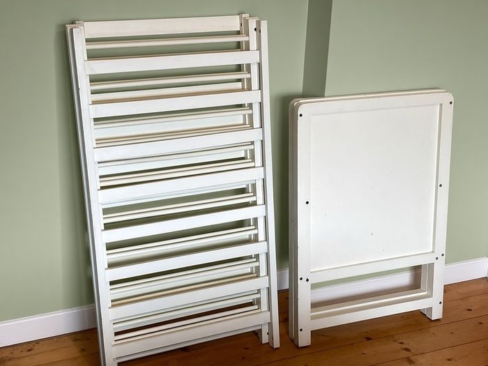 Large White Wooden Baby Cot | Great Condition