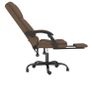 Massage Reclining Office Chair Brown Fabric Image 7