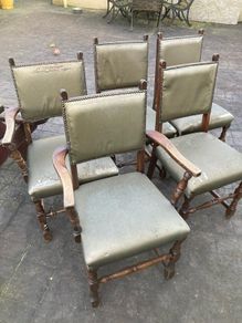 Set of 5 Old Dining Chairs