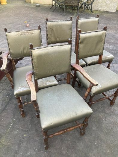 Set of 5 Old Dining Chairs