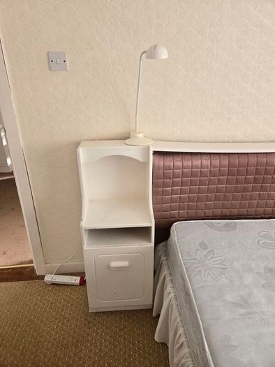 Double Divan Bed, headboard and lockers