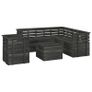 7 Piece Garden Pallet Lounge Set Solid Pinewood Dark Grey Image 3
