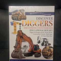 Discover diggers and construction vehicles. Educational Box Set. WOL Digger Gift