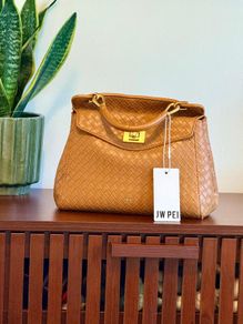 JW PEI woven top handle bag