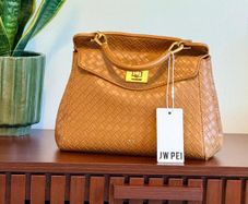 JW PEI woven top handle bag