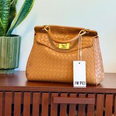JW PEI woven top handle bag