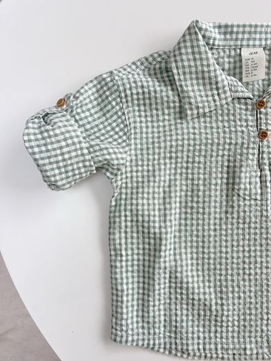 H&M 2 Piece Cotton Seersucker Set 6-9 Months, 74cm