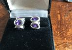 Pandora silver purple ovalites