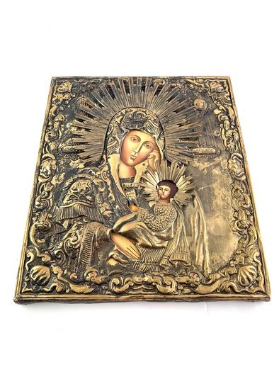 Vintage Virgin Mary of Kazan Icon