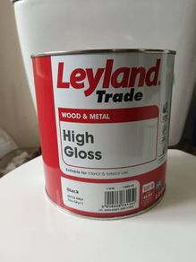 Black high gloss oil 2.5 liters paint for interior and exterior use