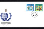 1985 Guernsey International Youth Year Commemorative Stamps Guernsey Post First Day Cover (FDC)