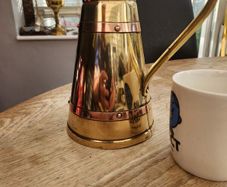 Copper and brass vintage jug.