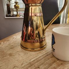 Copper and brass vintage jug.